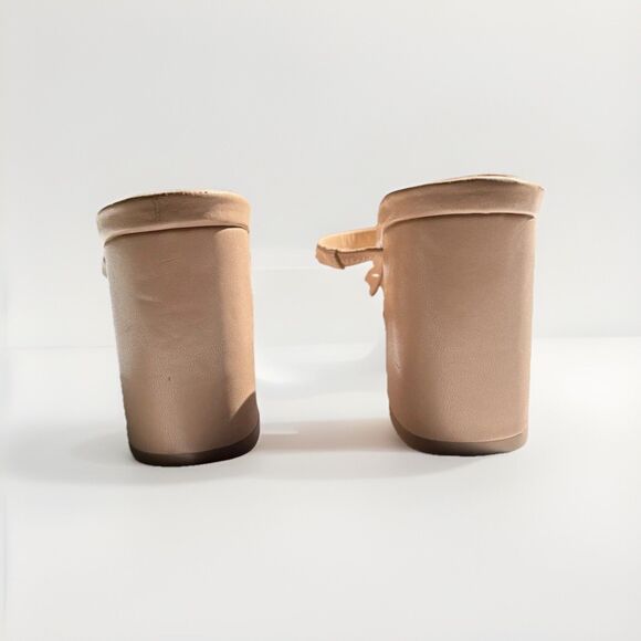 Lulu’s Nude Strappy Block Heel Sandals Women’s Size 11 Open Toe Dress Shoes - Picture 4 of 9